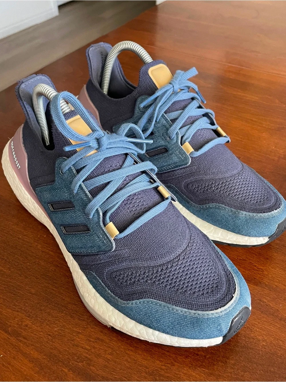Adidas Mens Size 9 Ultraboost 22 ART GX9157 Blue Athletic Running Shoes